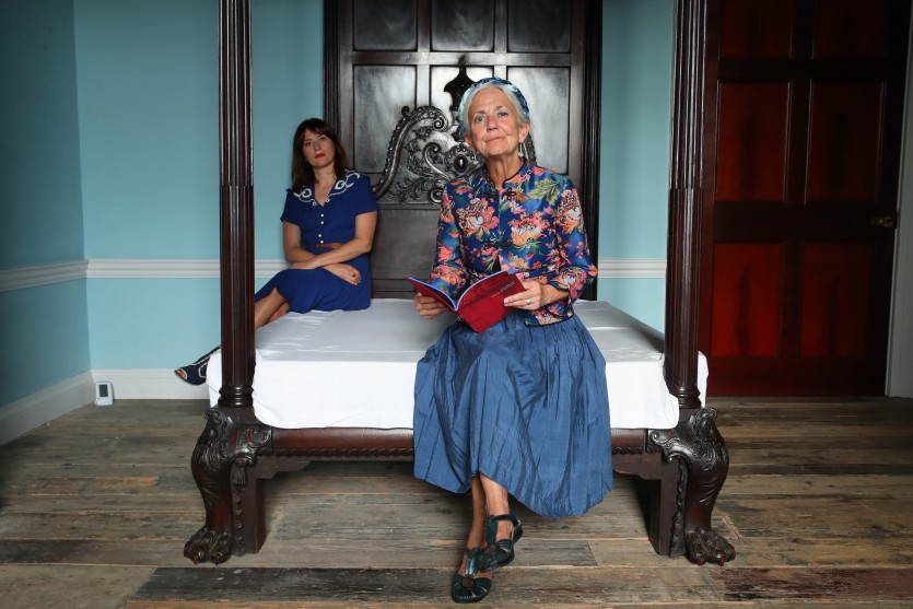 Dragana Jurišić and Paula Meehan with their publication MUSEUM. Photo by Marc O'Sullivan.