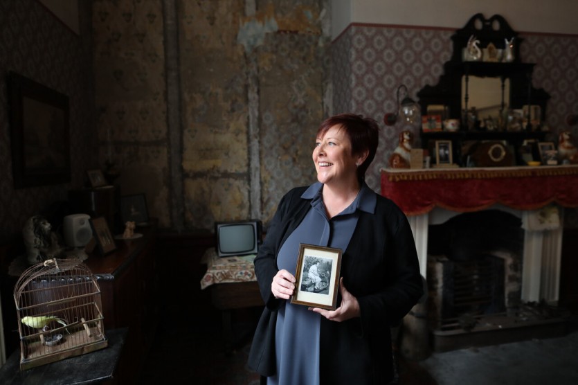 Linda Dowling, granddaughter of Elizabeth standing in the room that has fondly become known as Mrs. Dowling's Room in the museum. Photo: Julien Behal.